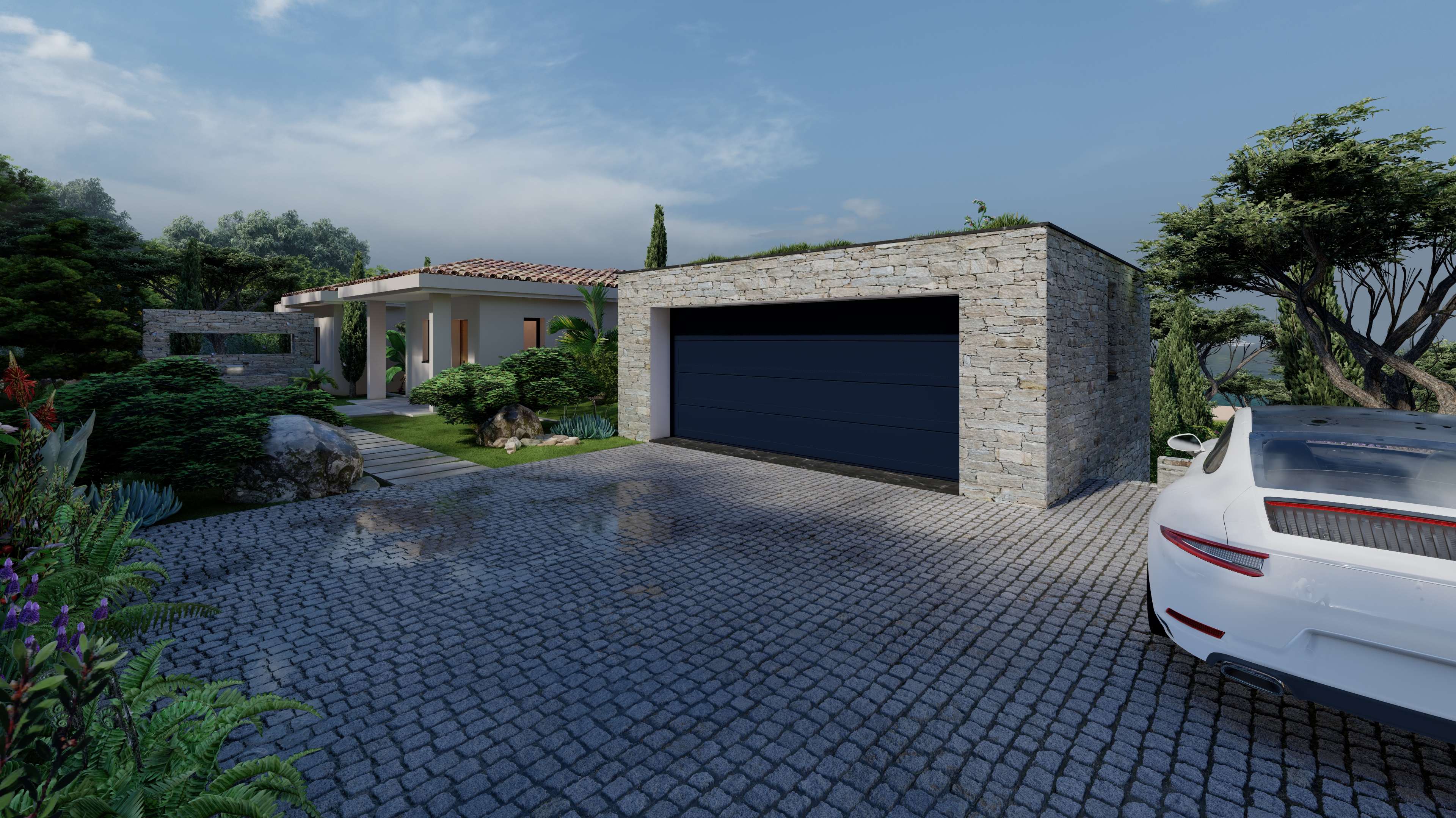 garage pavé